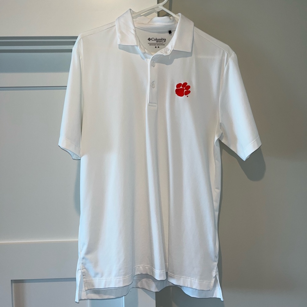 Clemson Columbia Golf White Polo